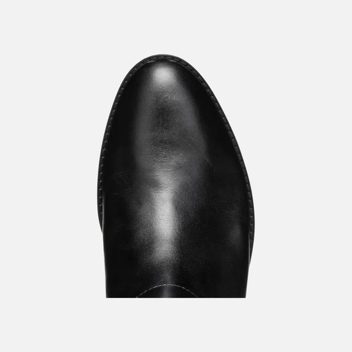 Woman Geox Boots FELICITY WOMAN Black Leather Boots Black