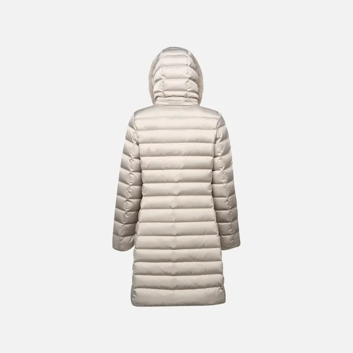 Woman Geox Down Jackets BETTANIE WOMAN String Fulllength Quilted Coat String