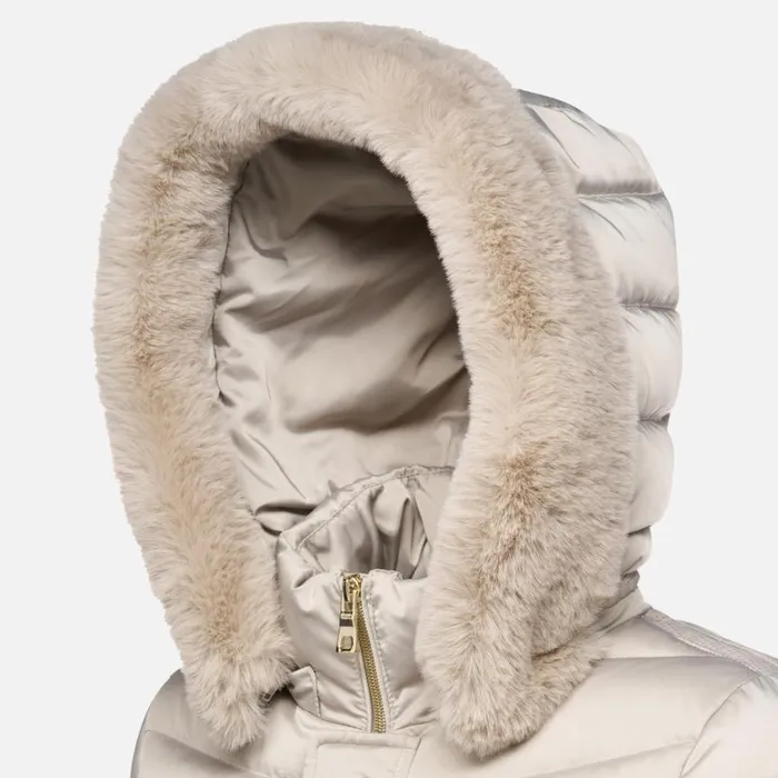 Woman Geox Down Jackets BETTANIE WOMAN String Fulllength Quilted Coat String