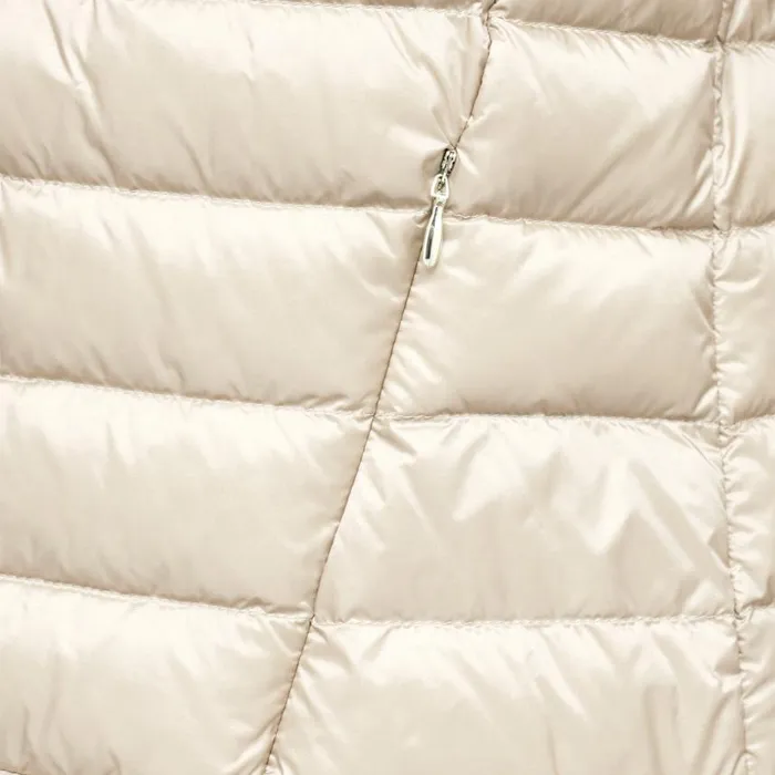 Woman Geox Down Jackets JAYSEN WOMAN Moonbeam Short Down Jacket Moonbeam