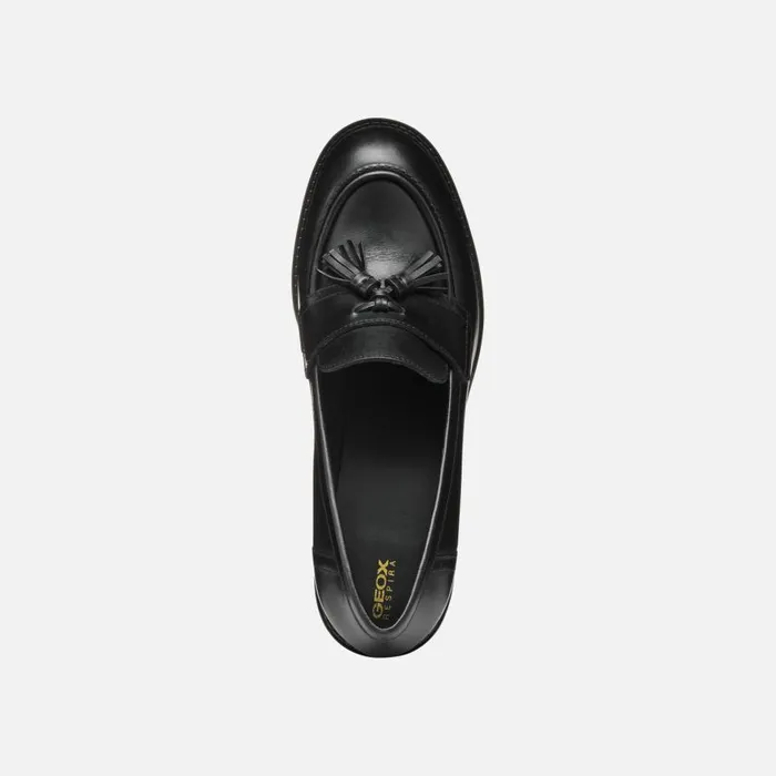 Woman Geox Heels SERILDA 60 WOMAN Black Heeled Loafers Black