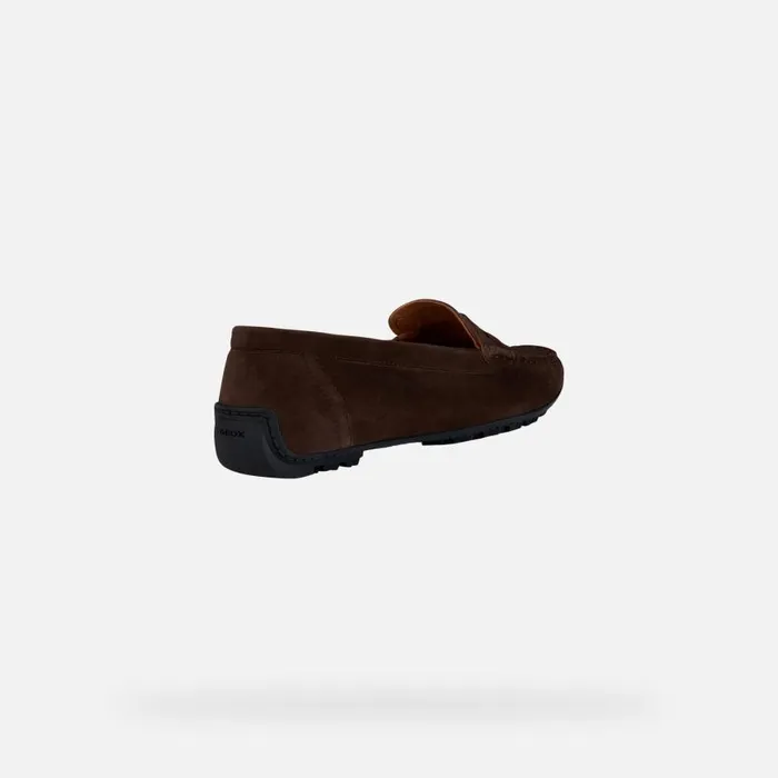 Woman Geox Loafers KOSMOPOLIS GRIP Suede Loafers Coffee Woman Geox Coffee