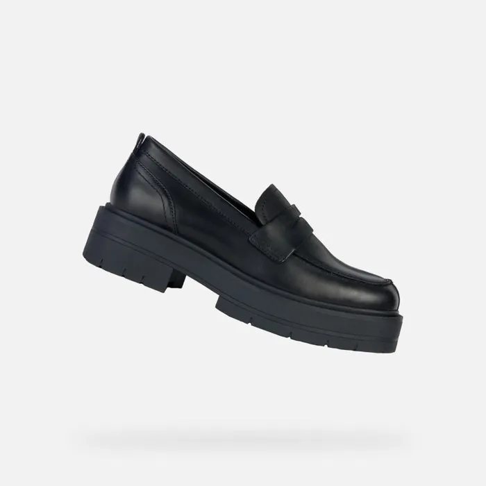 Woman Geox Loafers SPHERICA EC7 Women039s Black Leather Loafers Geox Black