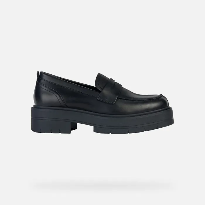 Woman Geox Loafers SPHERICA EC7 Women039s Black Leather Loafers Geox Black