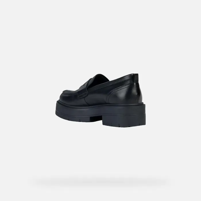 Woman Geox Loafers SPHERICA EC7 Women039s Black Leather Loafers Geox Black