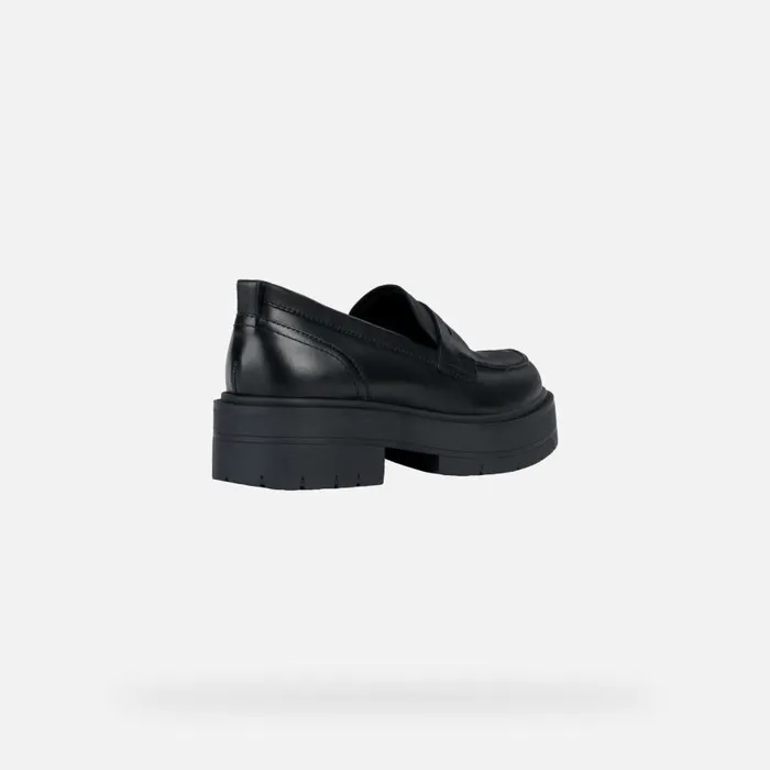 Woman Geox Loafers SPHERICA EC7 Women039s Black Leather Loafers Geox Black