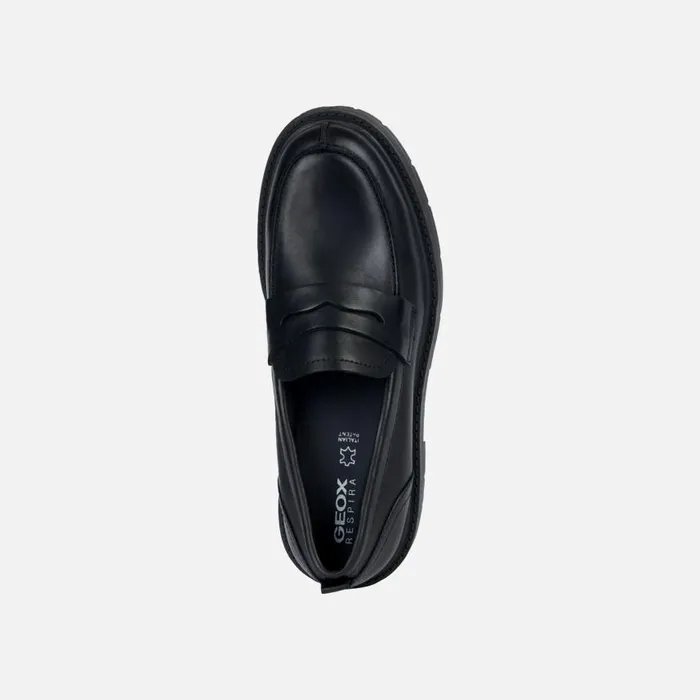 Woman Geox Loafers SPHERICA EC7 Women039s Black Leather Loafers Geox Black