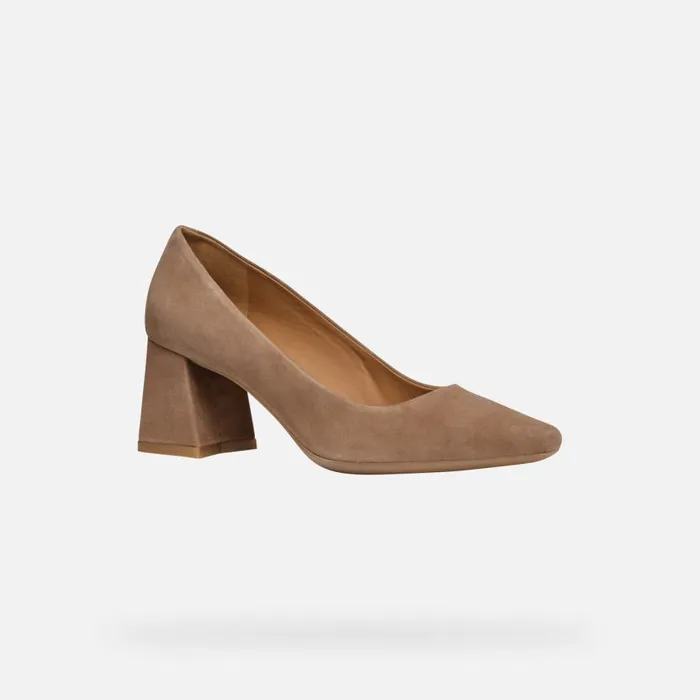Woman Geox Pumps GISELDA WOMAN Mud Medium Heel Pumps Mud