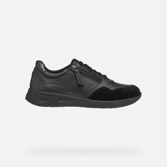 Woman Geox Sneakers BULMYA WOMAN Black Low Top Sneakers Black