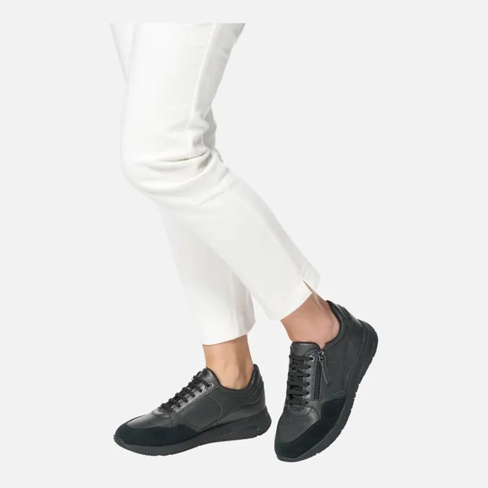 Woman Geox Sneakers BULMYA WOMAN Black Low Top Sneakers Black