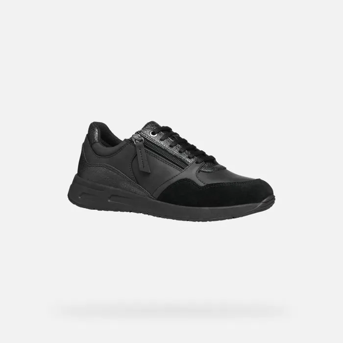 Woman Geox Sneakers BULMYA WOMAN Black Low Top Sneakers Black