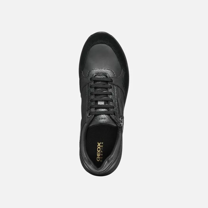 Woman Geox Sneakers BULMYA WOMAN Black Low Top Sneakers Black