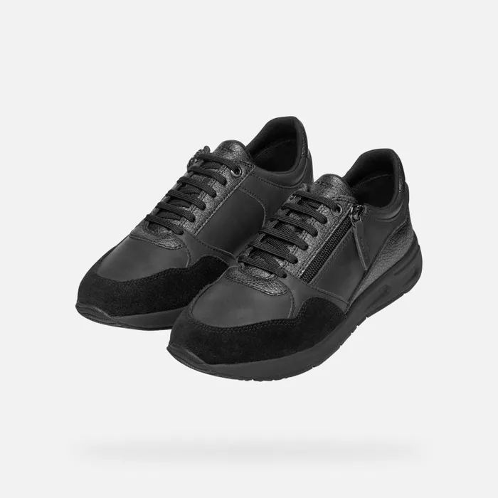 Woman Geox Sneakers BULMYA WOMAN Black Low Top Sneakers Black