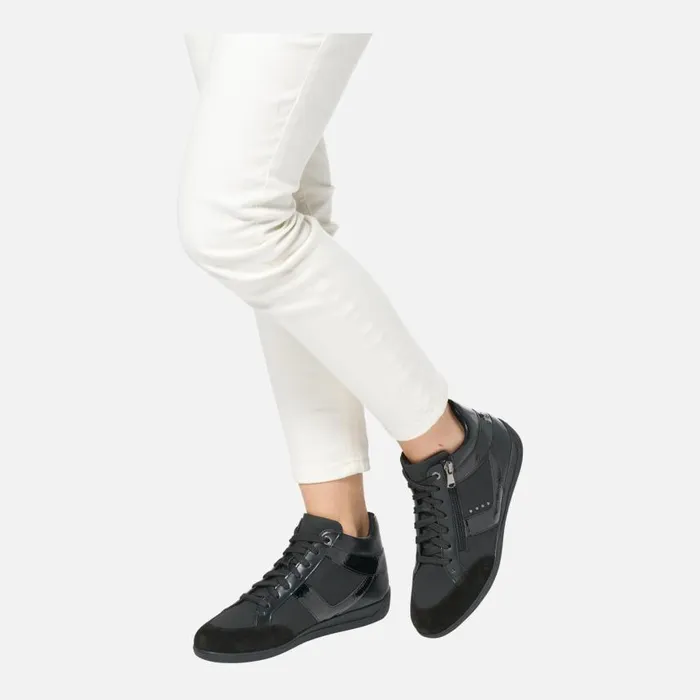 Woman Geox Sneakers MYRIA WOMAN Black High Top Sneakers Black