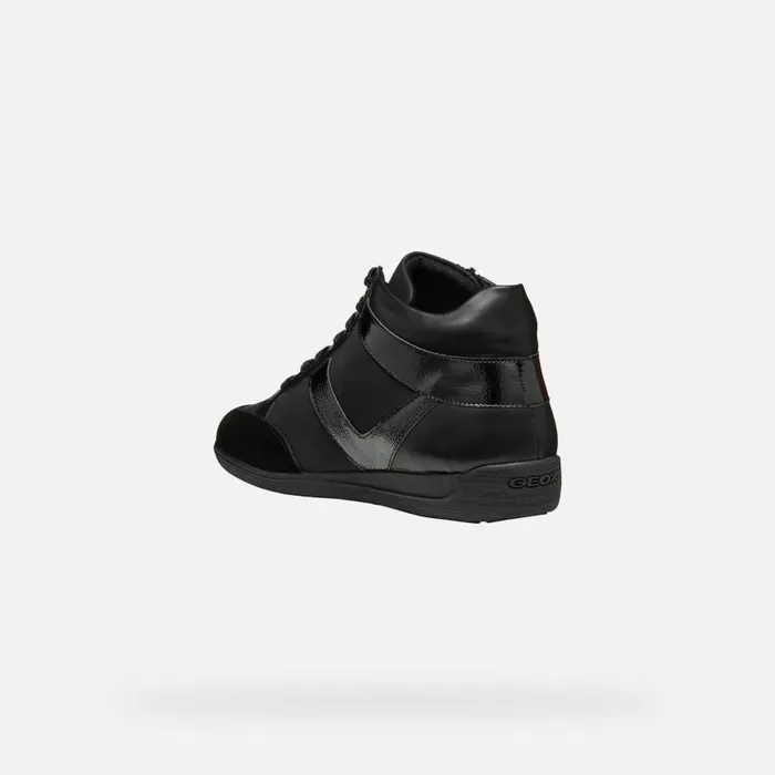 Woman Geox Sneakers MYRIA WOMAN Black High Top Sneakers Black