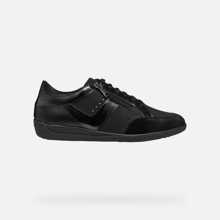 Woman Geox Sneakers MYRIA WOMAN Black Low Top Sneakers Black