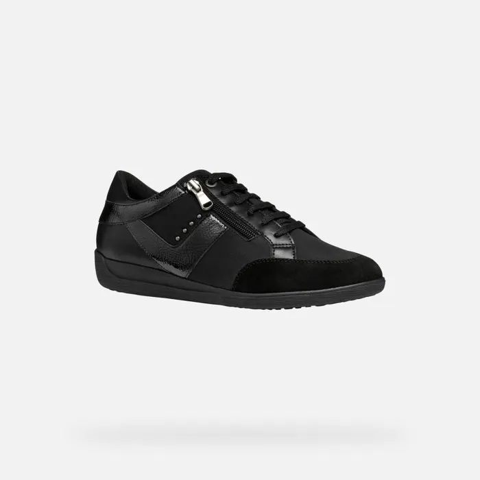 Woman Geox Sneakers MYRIA WOMAN Black Low Top Sneakers Black