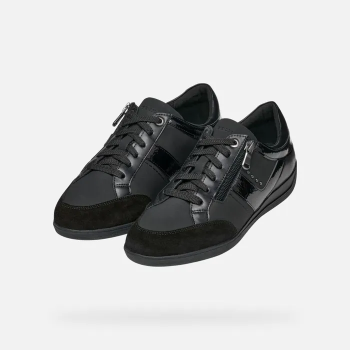 Woman Geox Sneakers MYRIA WOMAN Black Low Top Sneakers Black
