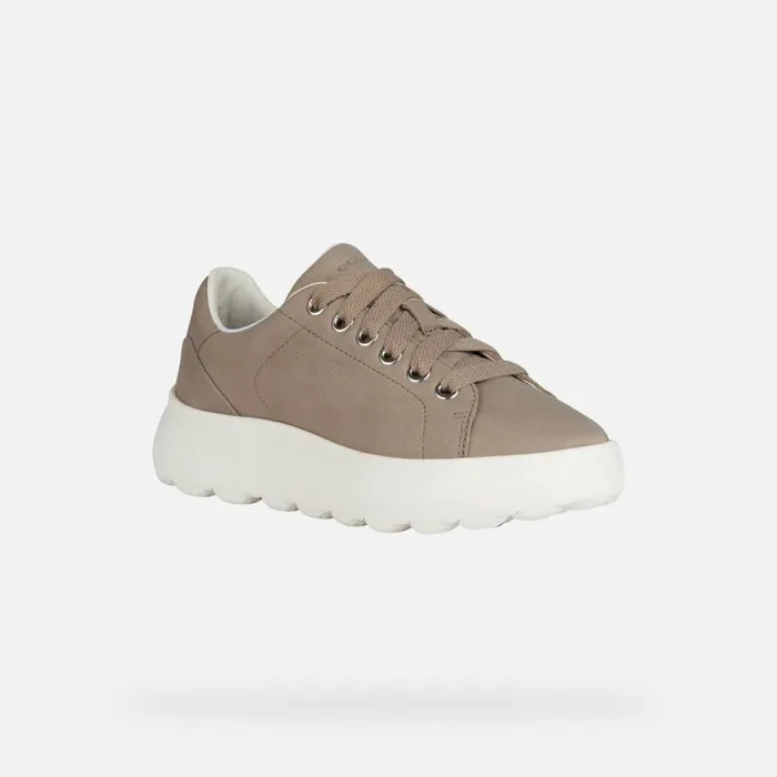 Woman Geox Sneakers SPHERICA EC41 B Low Top Sneakers Sand Woman Geox Sand