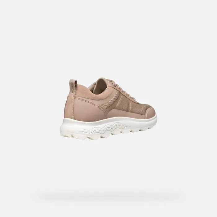 Woman Geox Sneakers SPHERICA WOMAN Peach Low Top Sneakers Peach