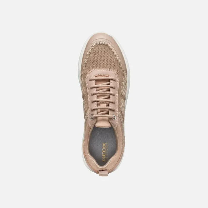 Woman Geox Sneakers SPHERICA WOMAN Peach Low Top Sneakers Peach