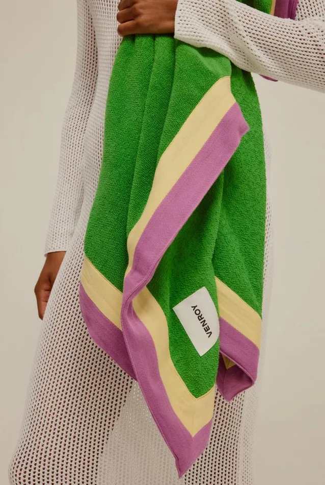 WomanMan Venroy Accessories Woven Terry Border Towel