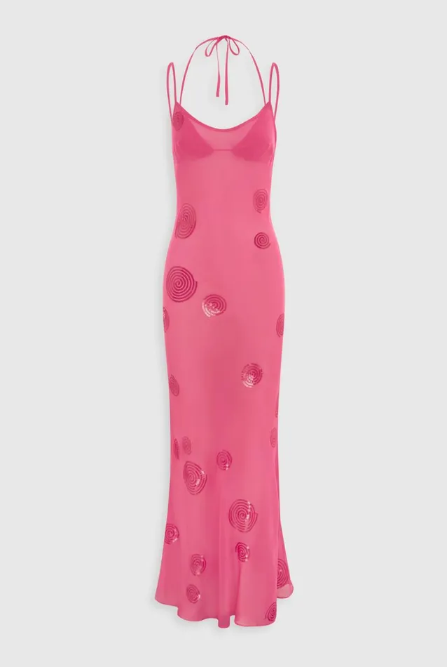 Woman Venroy Dresses Sheer Sequin Slip Dress