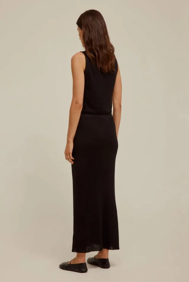 Woman Venroy Knitwear Rib Knitted Skirt