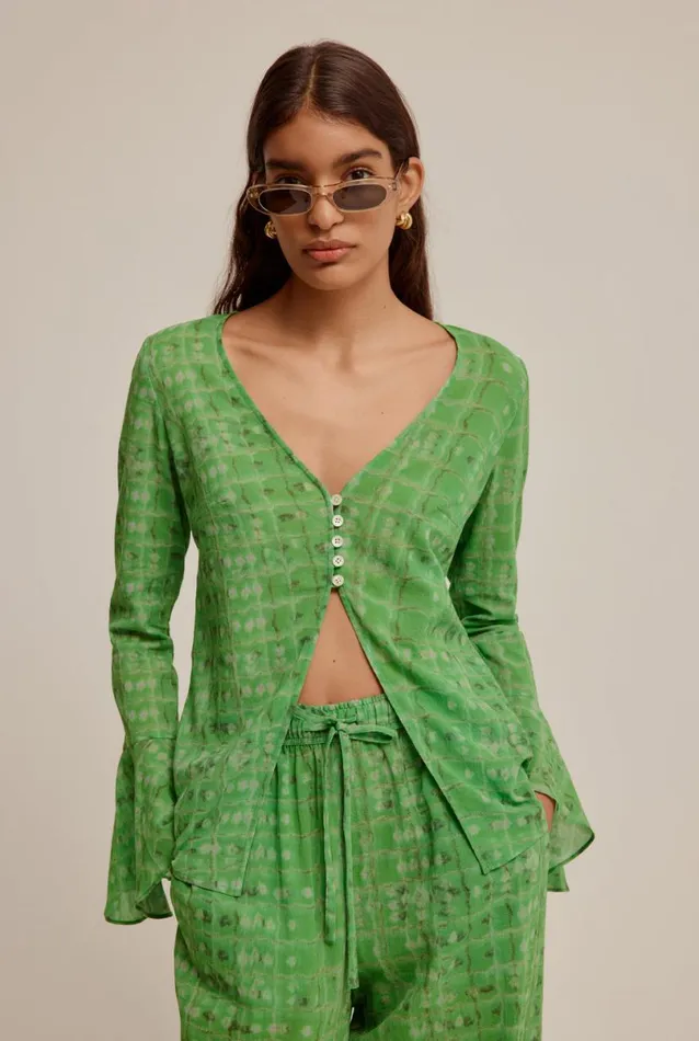Woman Venroy Pants Crinkle Cotton Wide Leg Pant