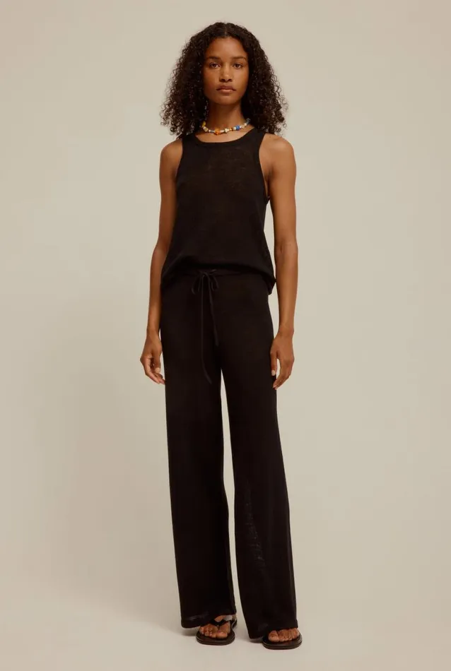 Woman Venroy Pants Linen Knitted Pant