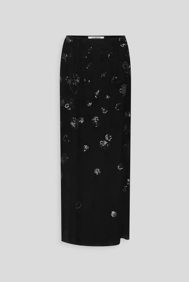 Woman Venroy Skirts Sheer Sequin Slip Skirt