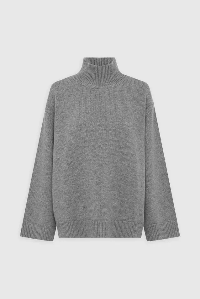 Woman Venroy Sweaters Wool Funnel Neck Sweater