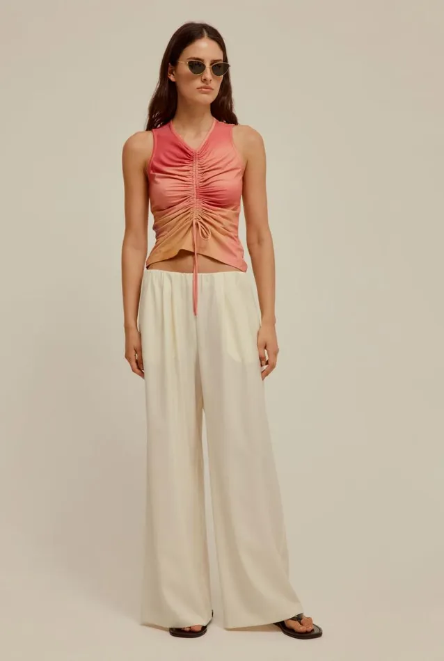 Woman Venroy Tops Jersey Drawstring Tank