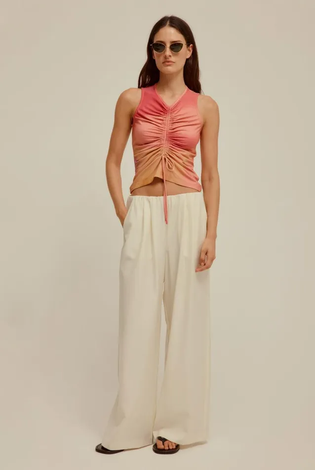 Woman Venroy Tops Jersey Drawstring Tank