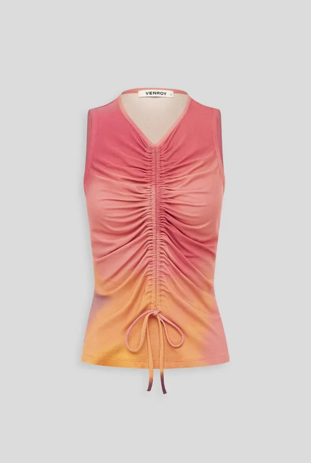 Woman Venroy Tops Jersey Drawstring Tank