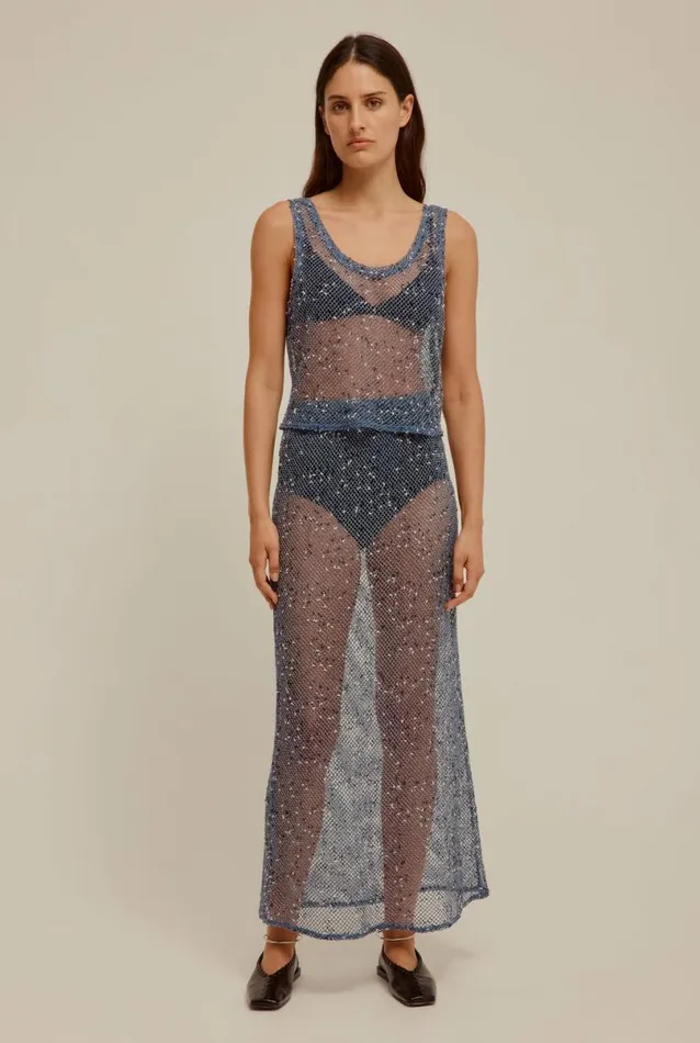 Woman Venroy Tops Mesh Crop Tank