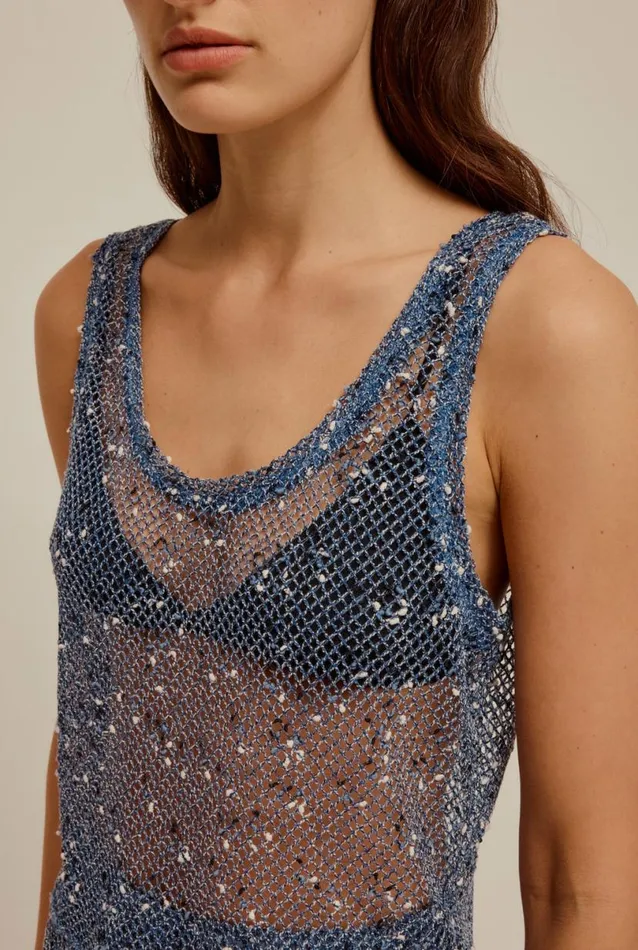 Woman Venroy Tops Mesh Crop Tank