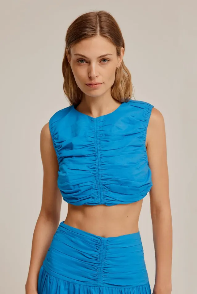 Woman Venroy Tops Ruched Bodice Top
