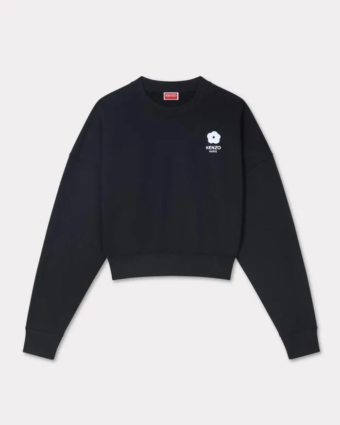 Women 039Boke 20039 Embroidered Cropped Cardigan In Cotton Black Kenzo Sweatshirts And Hoodies Women 039Boke 20039 Embroidered Cropped Cardigan In Cotton Black Kenzo Sweatshirts And Hoodies