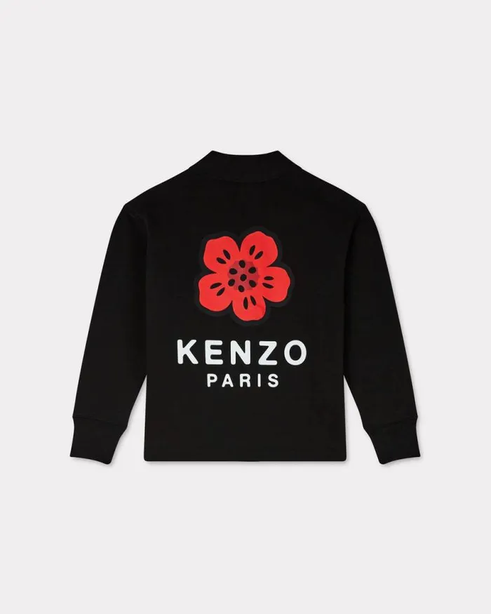 Women 039Boke Flower039 Embroidered Cardigan Black Kenzo Sweatshirts And Hoodies