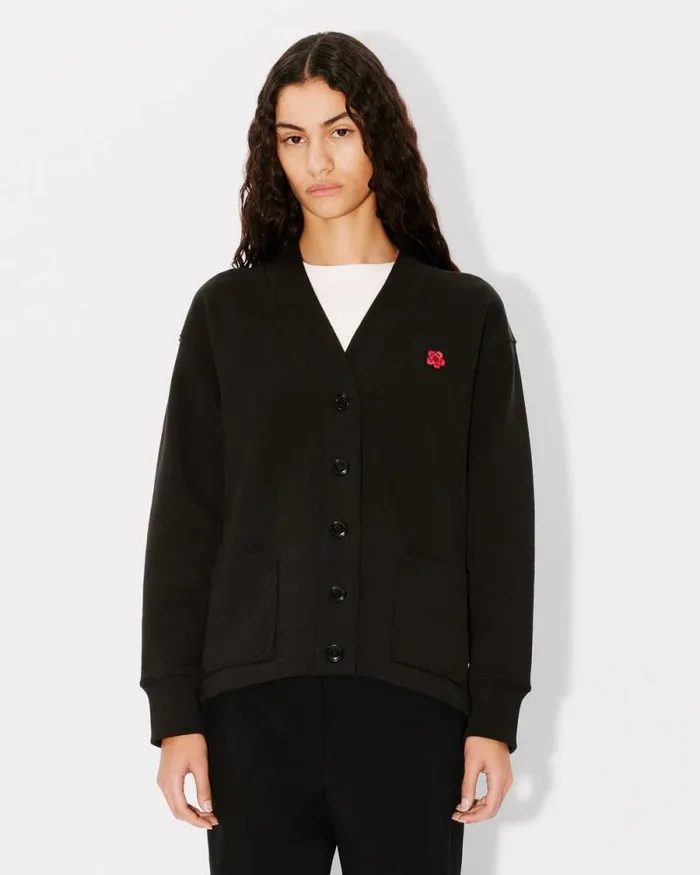 Women 039Boke Flower039 Embroidered Cardigan Black Kenzo Sweatshirts And Hoodies