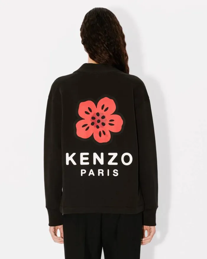 Women 039Boke Flower039 Embroidered Cardigan Black Kenzo Sweatshirts And Hoodies