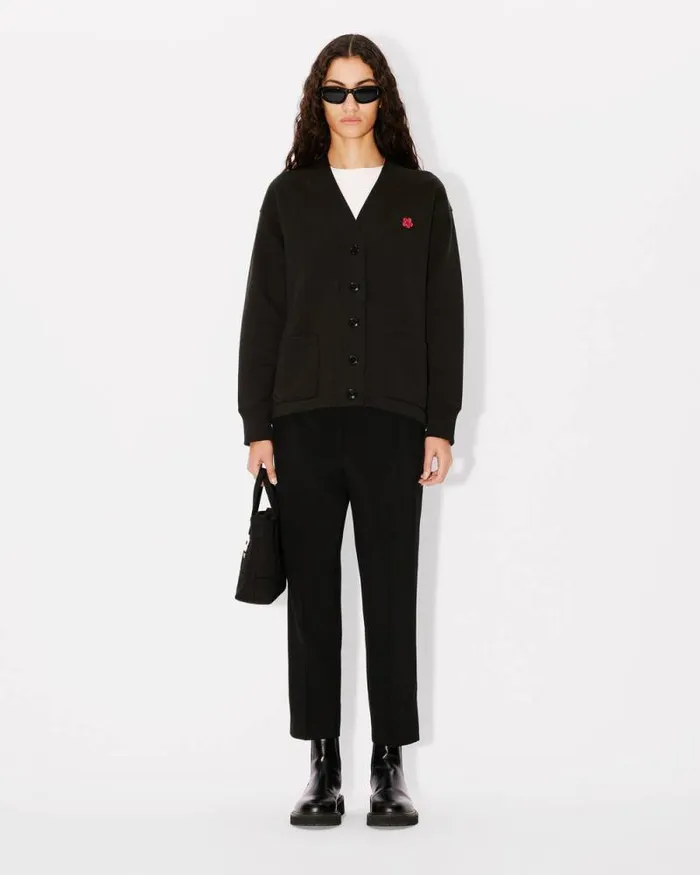 Women 039Boke Flower039 Embroidered Cardigan Black Kenzo Sweatshirts And Hoodies