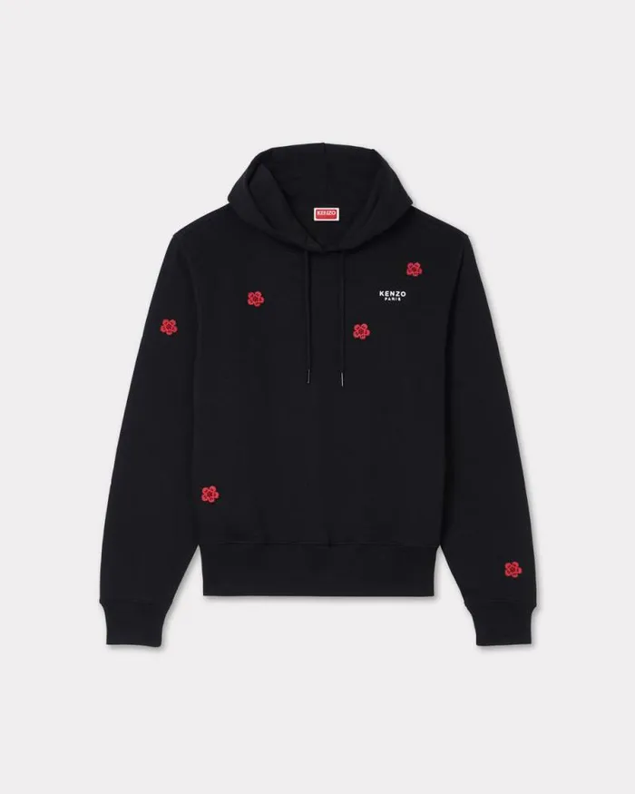 Women 039Boke Flower039 Embroidered Hoodie In Cotton Black Kenzo Sweatshirts And Hoodies