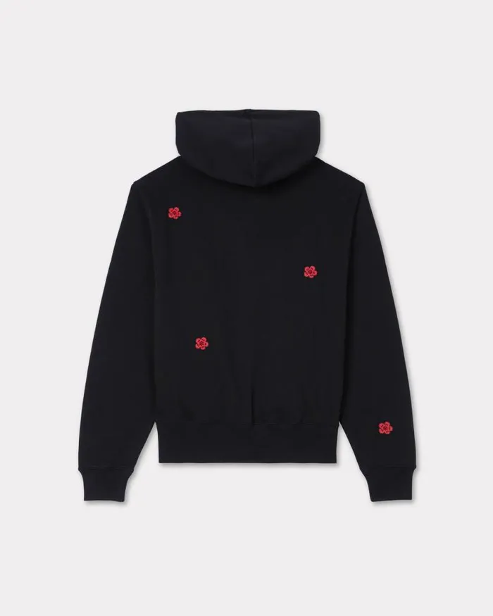 Women 039Boke Flower039 Embroidered Hoodie In Cotton Black Kenzo Sweatshirts And Hoodies