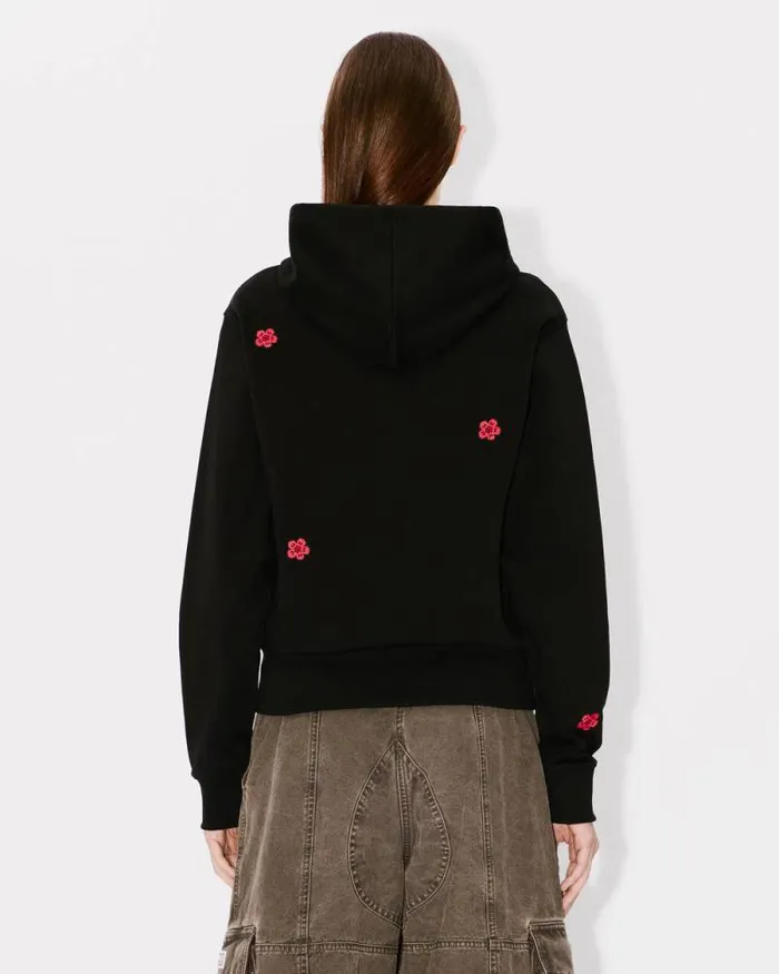 Women 039Boke Flower039 Embroidered Hoodie In Cotton Black Kenzo Sweatshirts And Hoodies