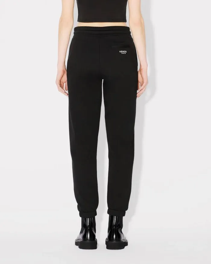 Women 039Boke Flower039 Embroidered Jog Pants Black Kenzo Pants And Shorts