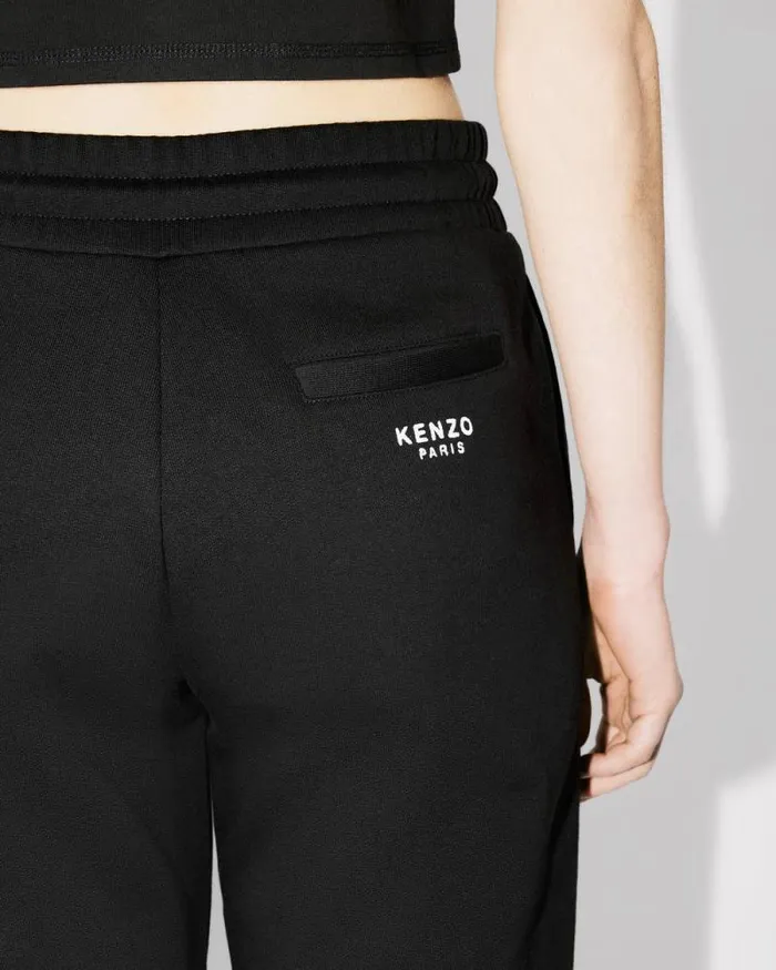 Women 039Boke Flower039 Embroidered Jog Pants Black Kenzo Pants And Shorts