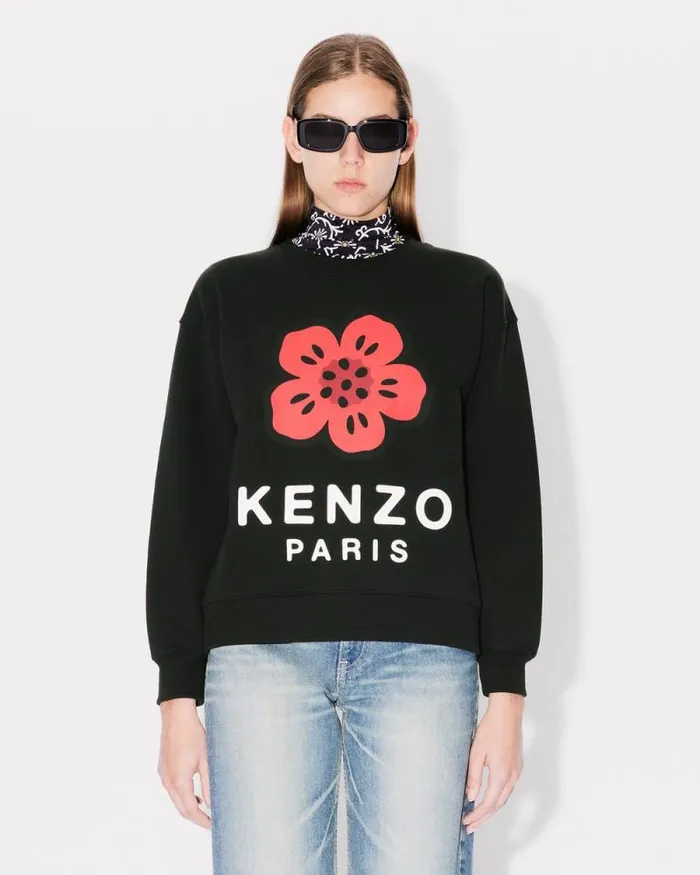 Women 039Boke Flower039 Sweatshirt Black Kenzo Sweatshirts And Hoodies