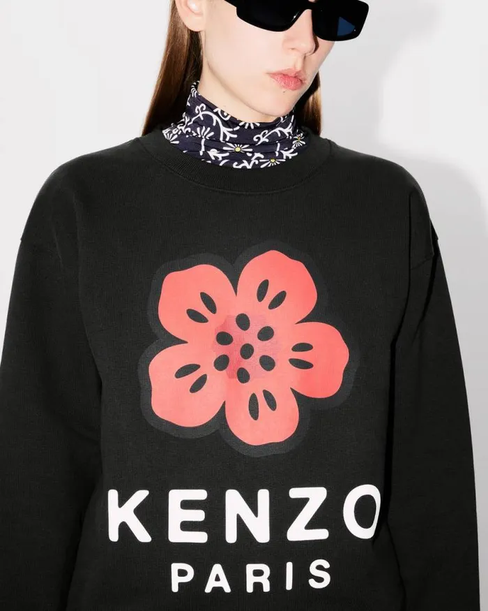 Women 039Boke Flower039 Sweatshirt Black Kenzo Sweatshirts And Hoodies